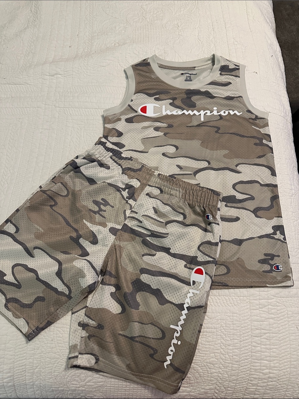 Champion Kids Camo Tank & Shorts Set - Tan, Brown, Green